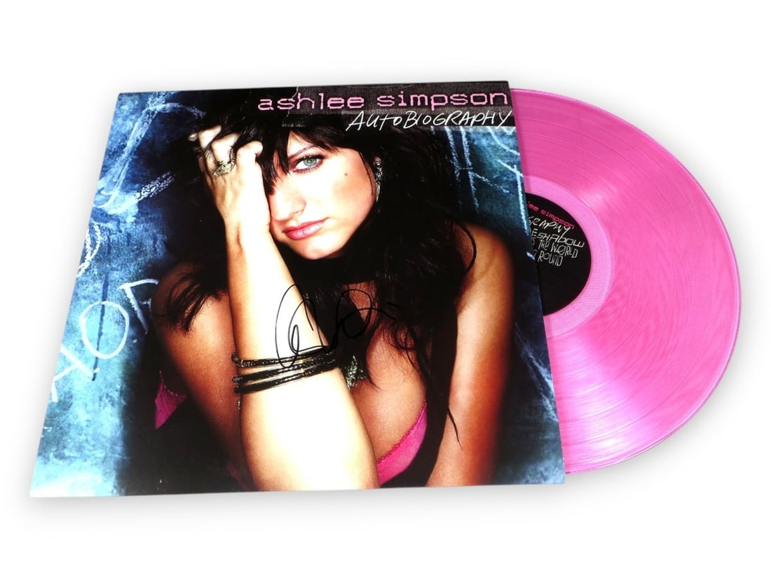 Ashlee Simpson Autographed Record Album Cover JSA Authenticated (1 of 4)