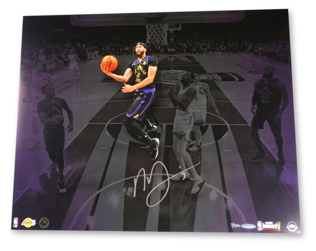 Anthony Davis Autographed 16X20 Photo Lakers NBA Cup 3/150 Upper Deck: Anthony Davis Autographed 16X20 Photo Lakers NBA Cup 3/150 Upper Deck Celebrate the Los Angeles Lakers' historic victory with this autographed 16x20 photo of Anthony Davis. This original photo feature