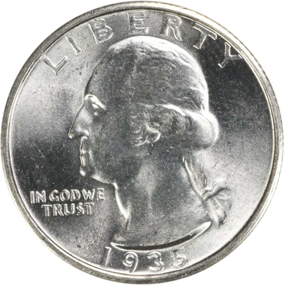 1935-S Washington Silver Quarter Choice BU Uncertified KM 164 (1 of 2)