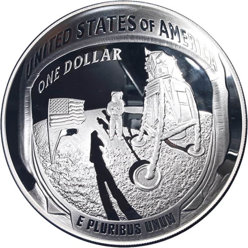 2019-P Apollo 11 Five Ounce Silver Proof Dollar with OGP and COA (1 of 3)