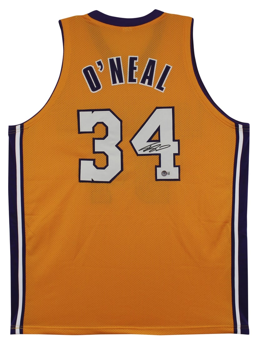 Shaquille O'Neal Signed Yellow Lakers Jersey with Beckett COA (1 of 3)