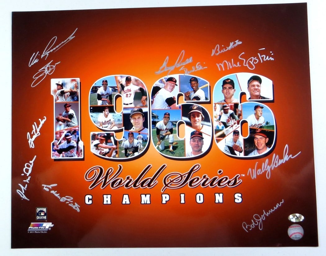 1966 Baltimore Orioles Autographed 16x20 Photo 11 Signatures (1 of 5)