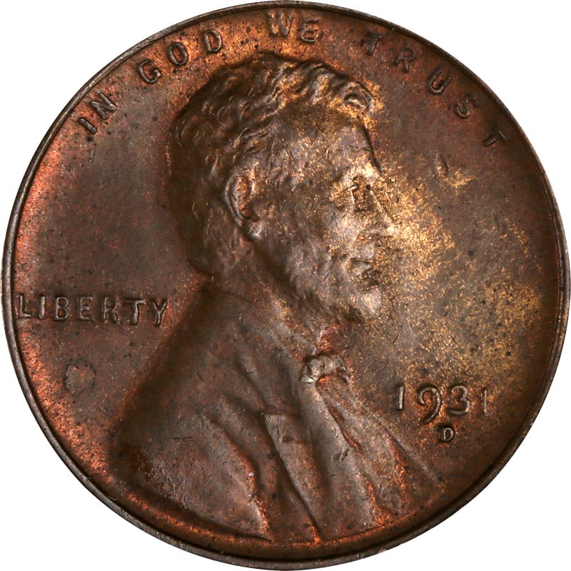 1931-D Lincoln Cent Copper Denver Mint Circulated Coin (1 of 2)