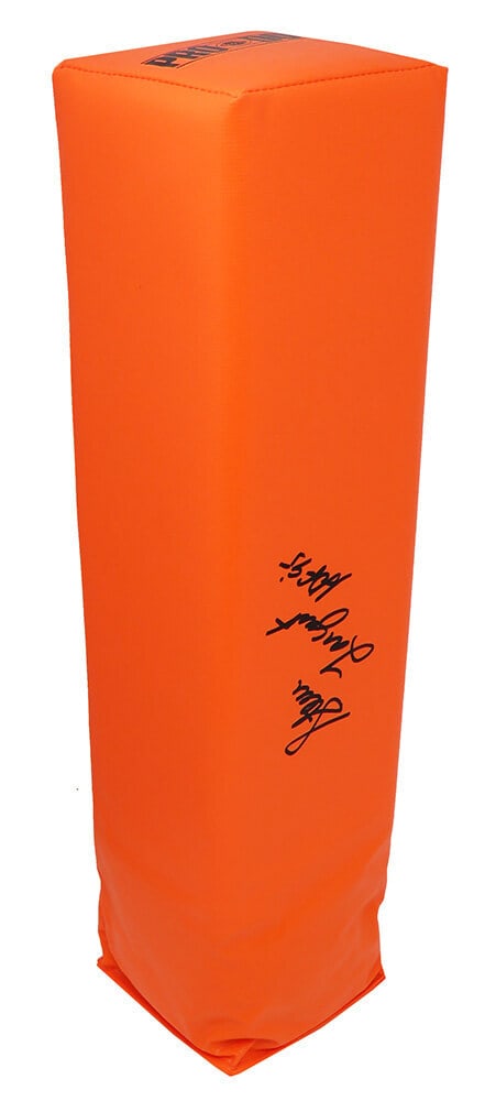 Steve Largent Signed Seahawks Endzone Pylon HOF 95 SS COA: Steve Largent Signed Seahawks Endzone Pylon HOF 95 SS COA This signed orange endzone football pylon by Steve Largent features the inscription 'HOF 95', celebrating his induction into the Hall of Fame.
