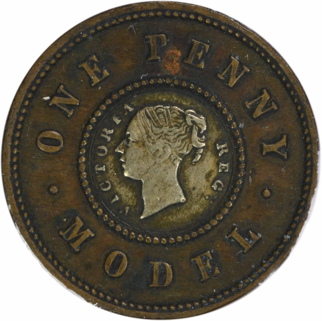 Victoria 1 Penny Copper Coin EF Uncertified Great Britain #808 (1 of 2)
