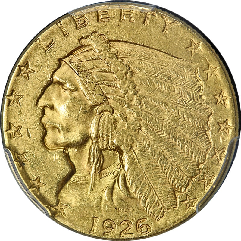 1926 Indian Gold $2.50 Coin PCGS MS62 High Eye Appeal (1 of 4)
