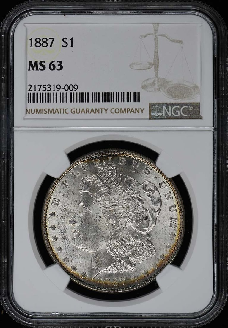 1887 Morgan Dollar S$1 NGC MS63 Uncirculated Coin (1 of 2)