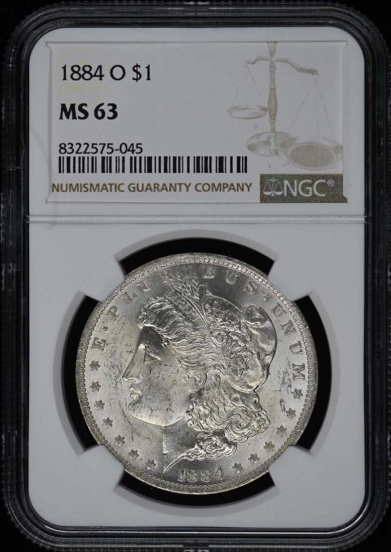 1884-O NGC MS63 Morgan Dollar Uncirculated New Orleans Coin (1 of 2)