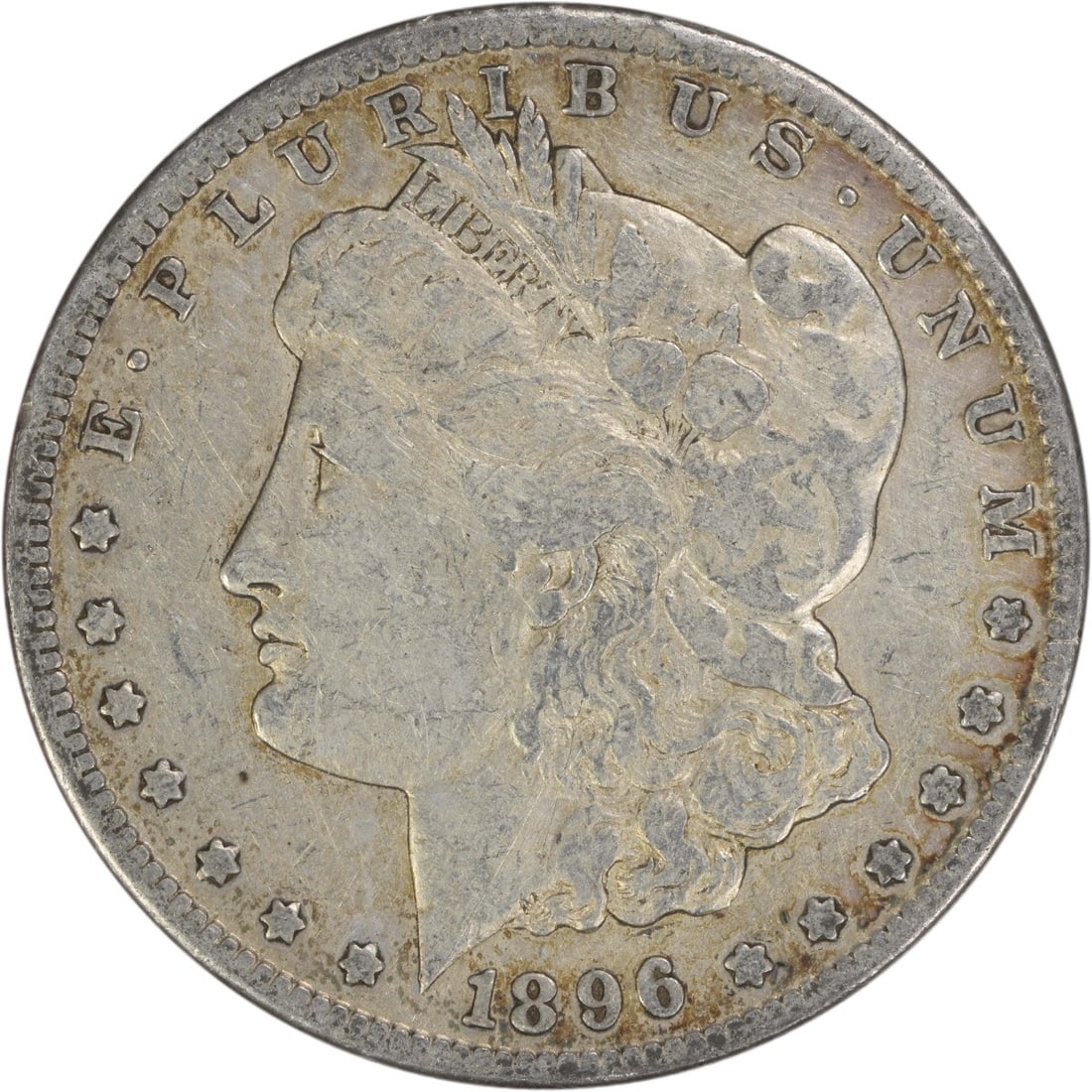 VF Grade 1896 San Francisco Mint Morgan Silver Dollar Uncertified Coin: VF Grade 1896 San Francisco Mint Morgan Silver Dollar Uncertified Coin This is an 1896-S Morgan Silver Dollar from the United States, minted in San Francisco. The coin is circulated and in Very Fine (