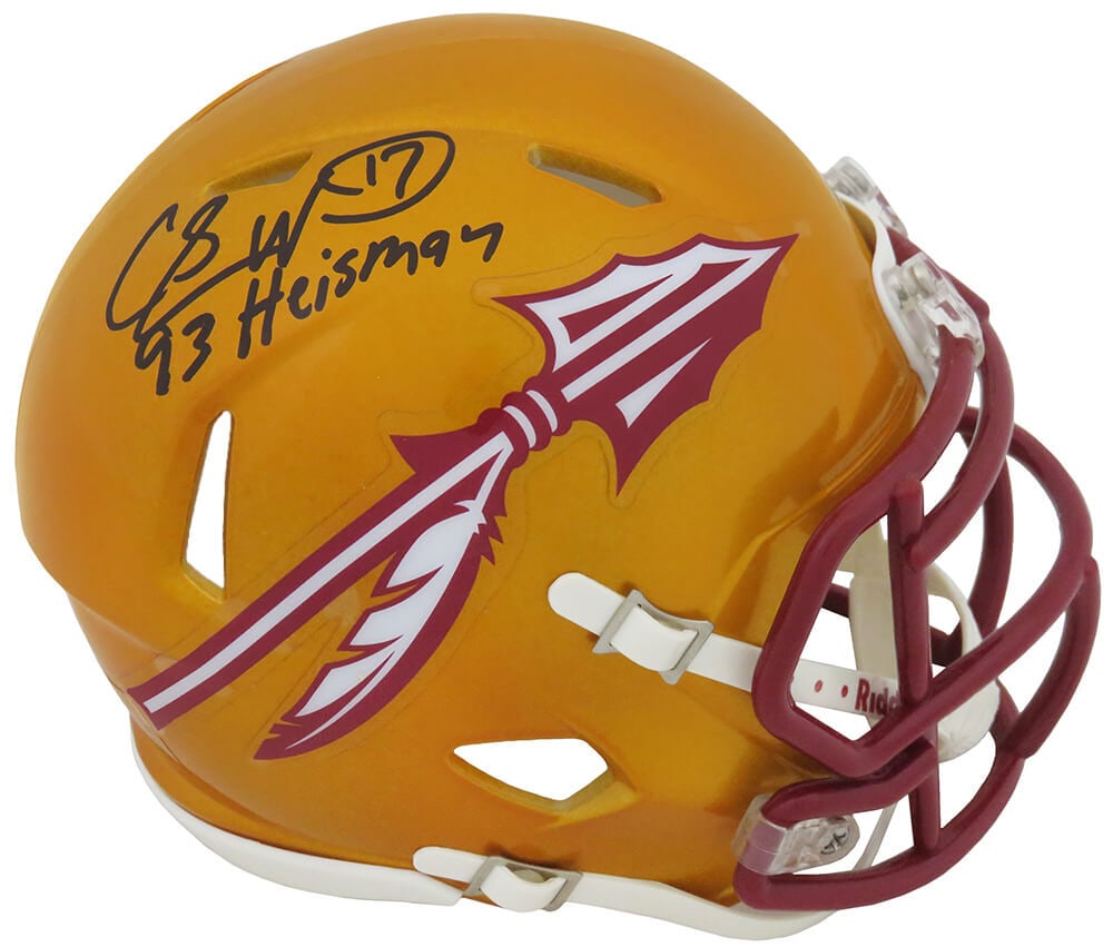 Charlie Ward Signed Florida State Mini Helmet Heisman 93 COA (1 of 1)