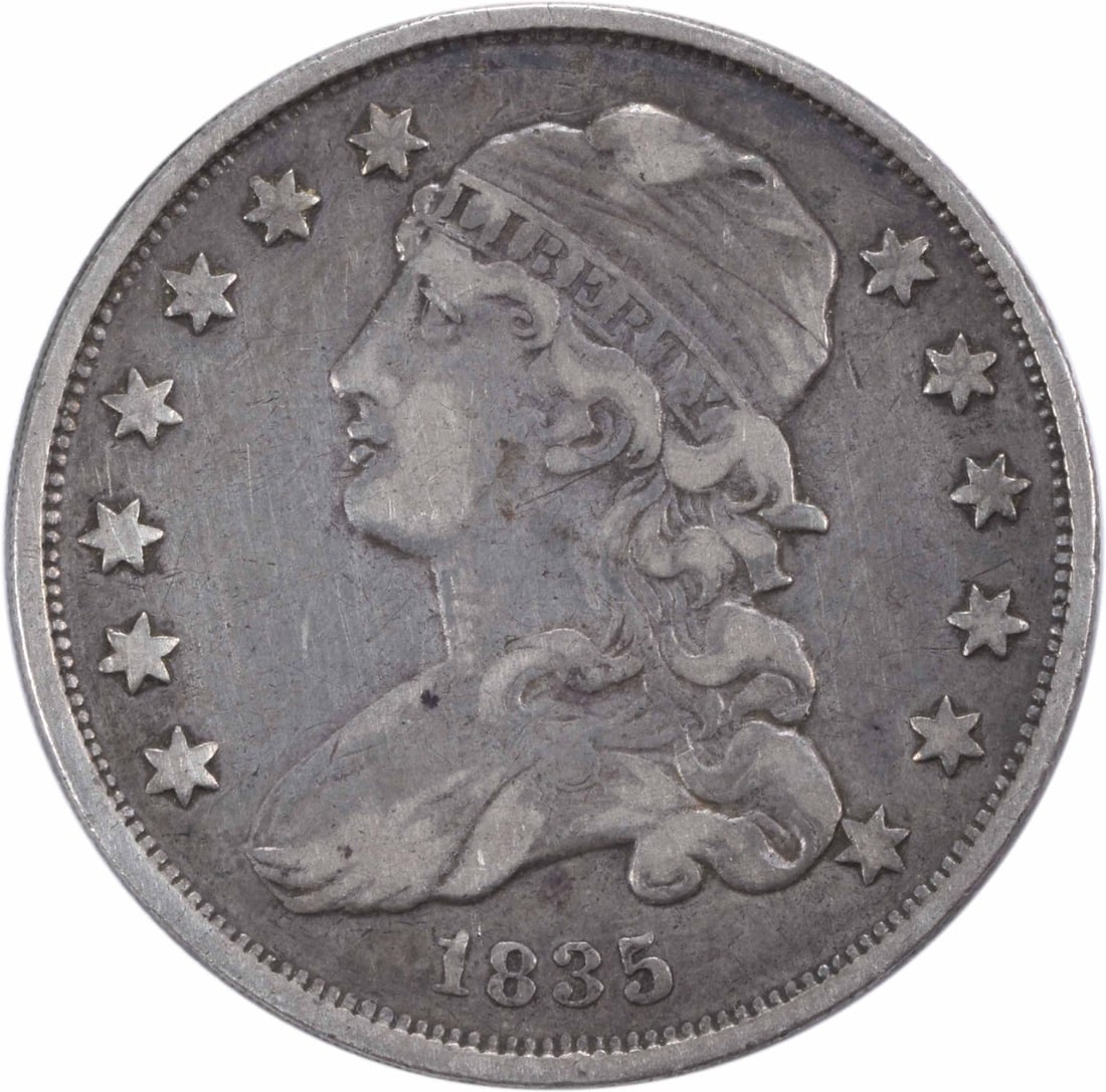1835 Capped Bust Quarter Silver VF Uncertified 25C (1 of 2)