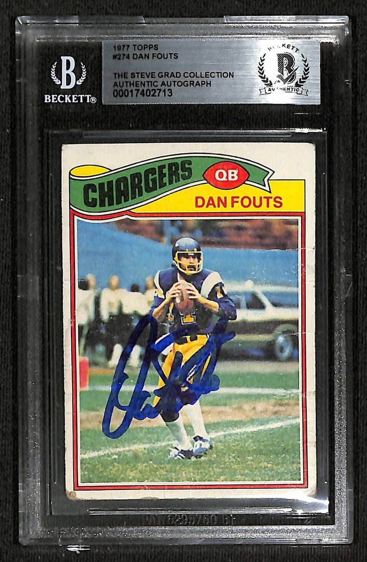 Dan Fouts Autographed 1977 Topps #274 Card Beckett Authenticated (1 of 1)