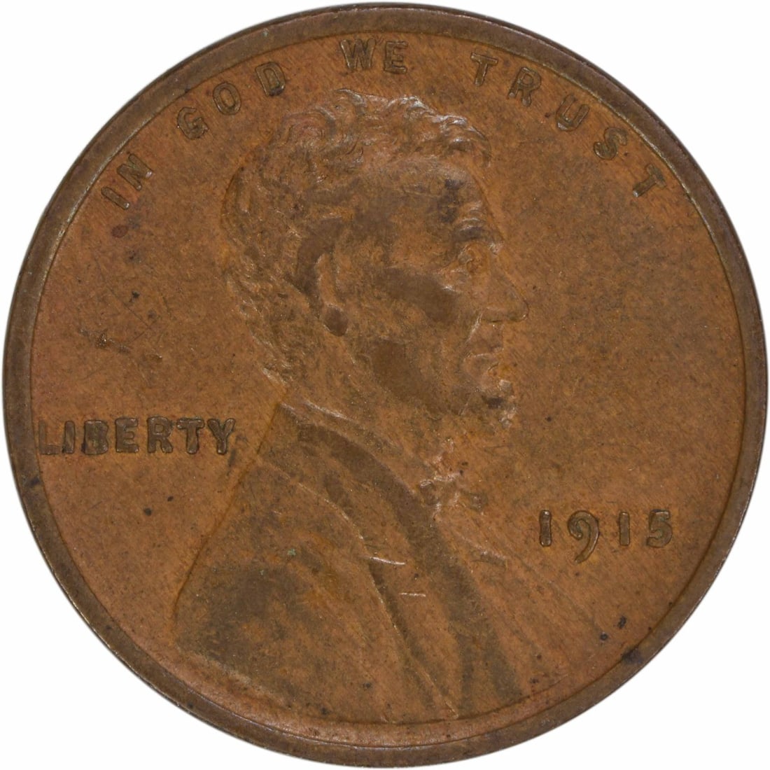 1915 Lincoln Wheat Cent EF Uncertified Copper Coin (1 of 2)