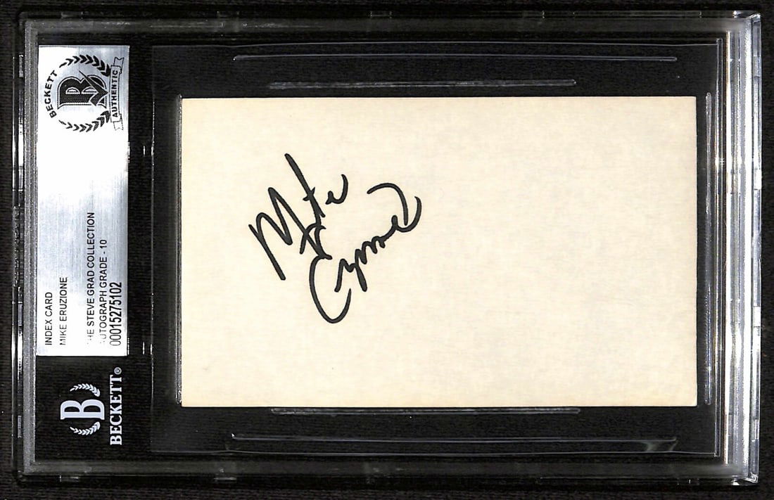 Mike Eruzione Signed 3x5 Index Card Beckett Authenticated Hockey Legend (1 of 1)