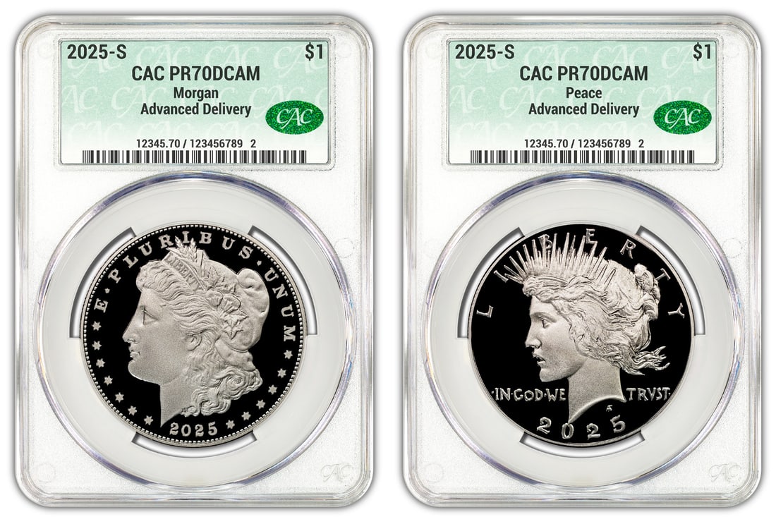 2025-S Proof Morgan Peace Silver Dollar PR70 CAC Certified (1 of 4)