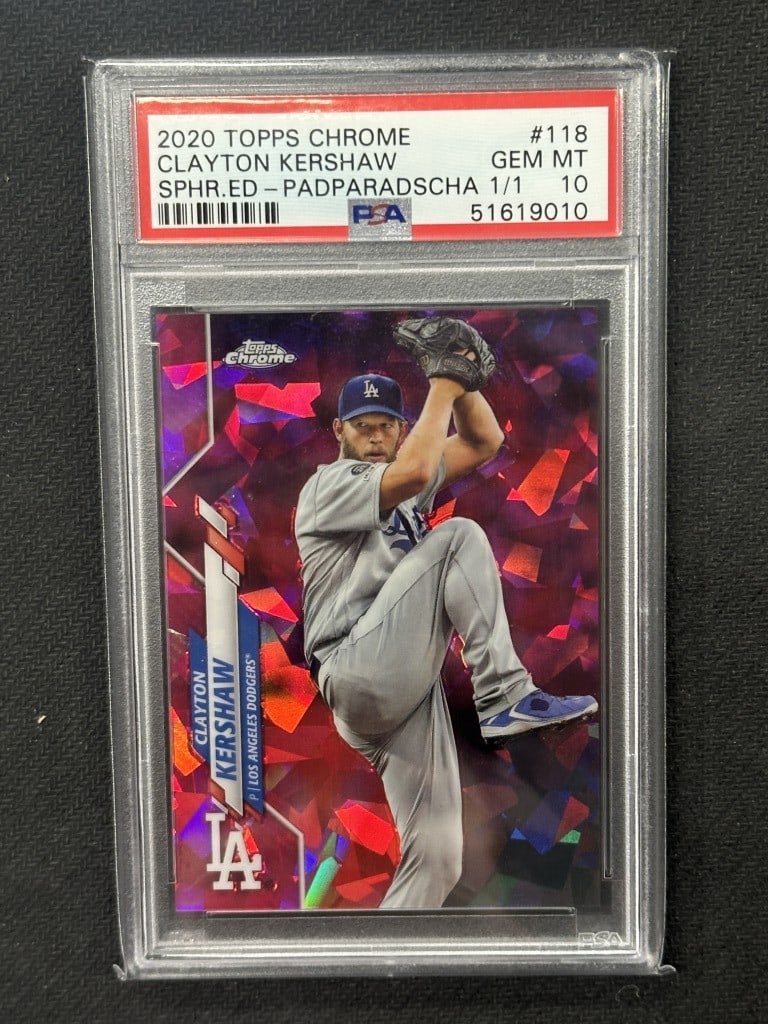 Clayton Kershaw 2020 Topps Chrome Sapphire PSA 10 Dodgers 1/1 Card (1 of 2)