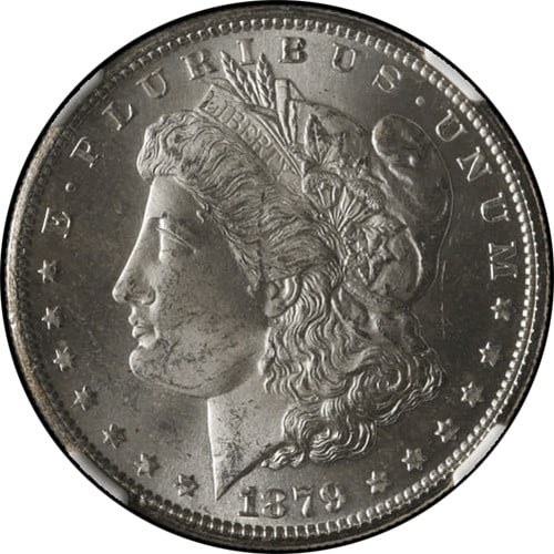 1879-S Morgan Silver Dollar NGC MS64 Blast White Uncirculated: 1879-S Morgan Silver Dollar NGC MS64 Blast White Uncirculated This stunning 1879-S Morgan Silver Dollar is certified by NGC with a grade of MS64, ensuring its high quality and excellent condition. The