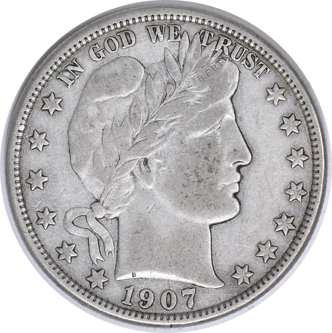 1907-O Barber Silver Half Dollar 50C Uncertified VF Coin: 1907-O Barber Silver Half Dollar 50C Uncertified VF Coin This 1907-O Barber Silver Half Dollar is a must-have for collectors and enthusiasts. Struck in New Orleans, this coin features a composition of
