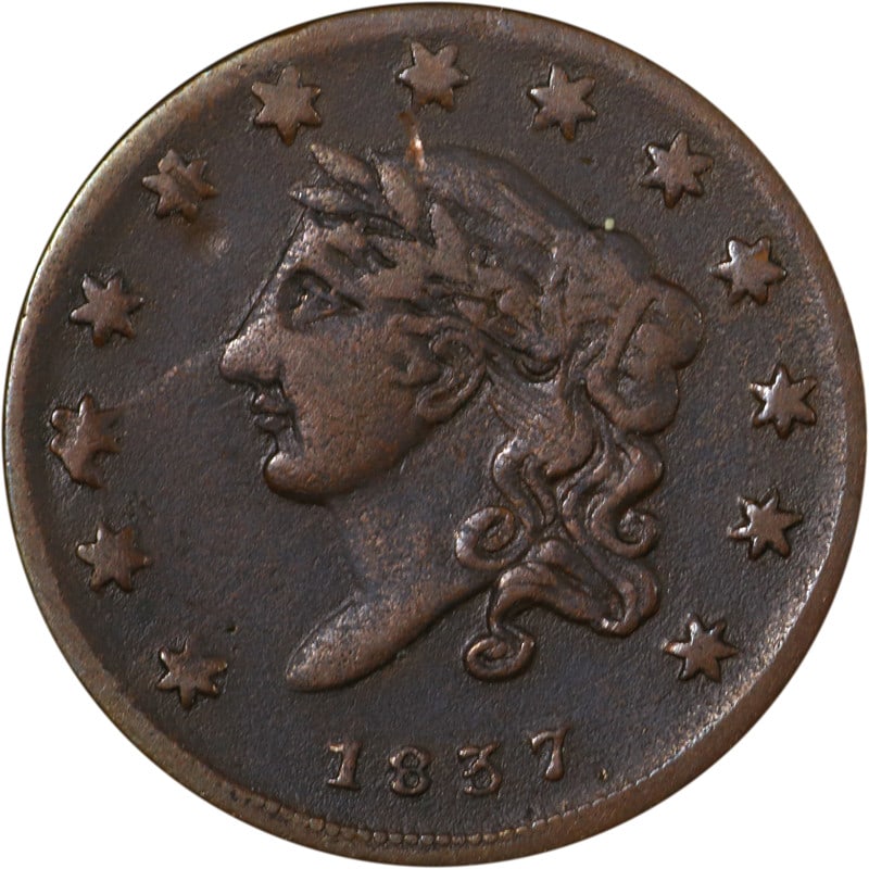 1837 Hard Times Token H.T.35 Copper Circulated Coin: 1837 Hard Times Token H.T.35 Copper Circulated Coin This 1837 Hard Times Token (H.T.35) is a fascinating piece of history made of copper. It has been circulated, showing signs of its journey through t