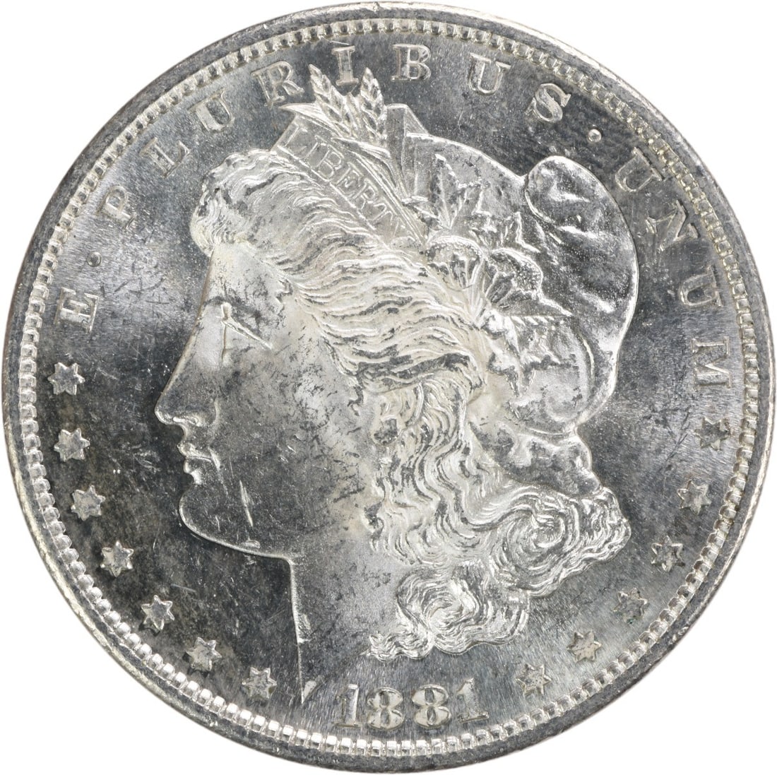 1881-S Morgan Silver Dollar Choice BU Uncertified Silver Coin: 1881-S Morgan Silver Dollar Choice BU Uncertified Silver Coin This 1881-S Morgan Silver Dollar is an excellent addition to any collection. It is graded as Choice Brilliant Uncirculated (BU), ensuring