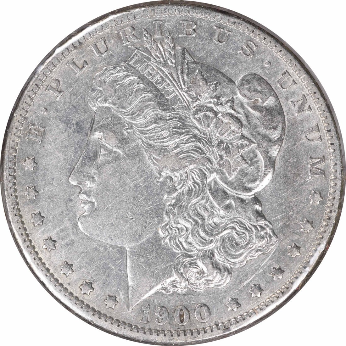 1900-O Morgan Silver Dollar Coin 90% Silver EF Uncertified: 1900-O Morgan Silver Dollar Coin 90% Silver EF Uncertified This 1900-O/CC Morgan Silver Dollar is a classic piece of numismatic history. Struck in 90% silver and 10% copper, this coin features a diame