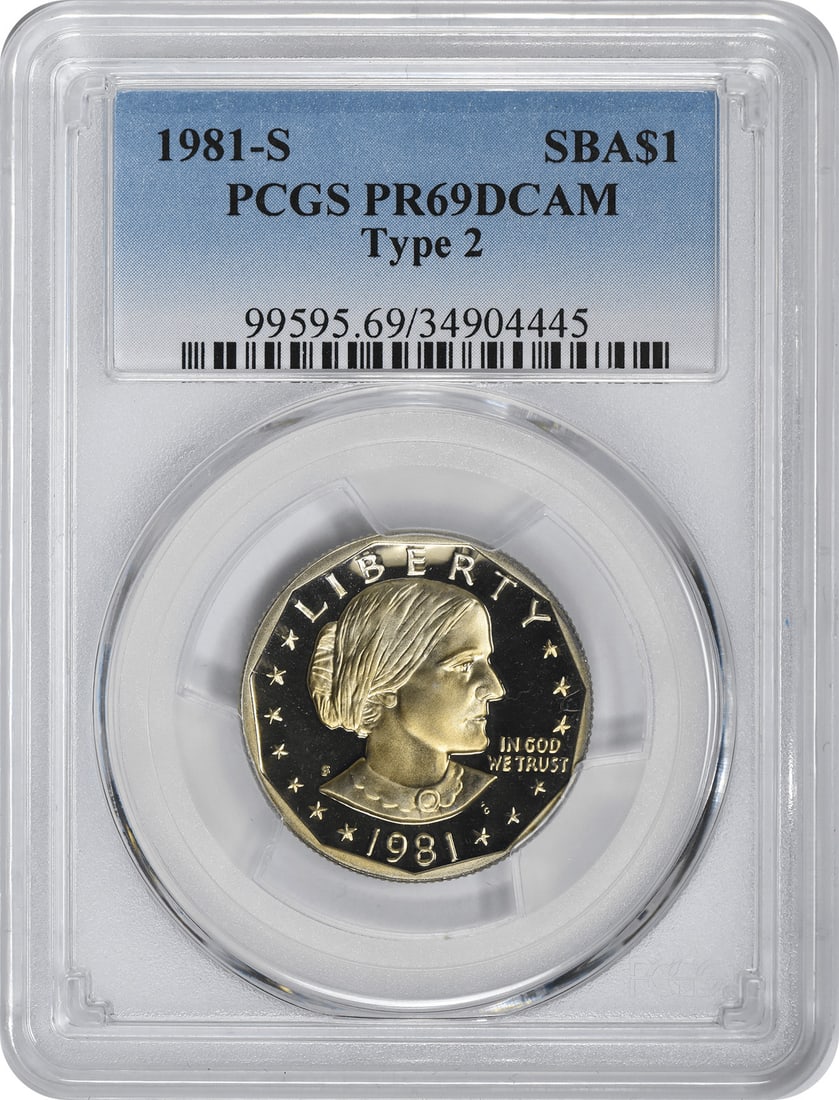 1981-S Susan B Anthony Dollar PR69DCAM PCGS Proof Coin (1 of 2)