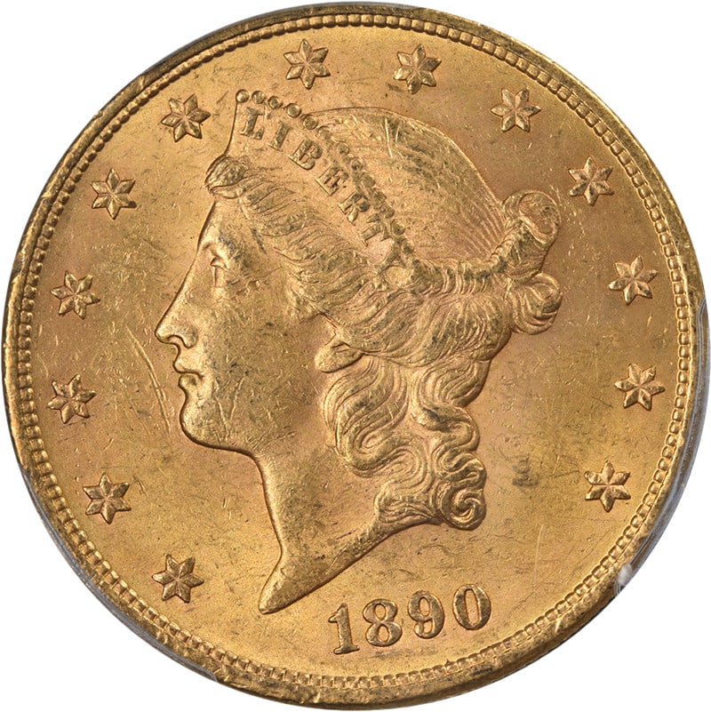 1890-P Liberty Gold $20 Coin PCGS MS62 Uncirculated Gold (1 of 4)