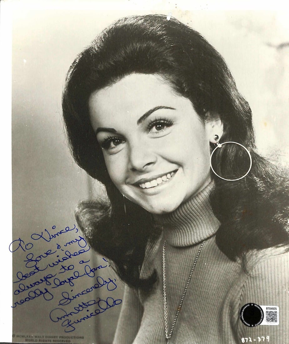 Annette Funicello Signed 8x10 Photo Beckett Certified Autograph (1 of 1)