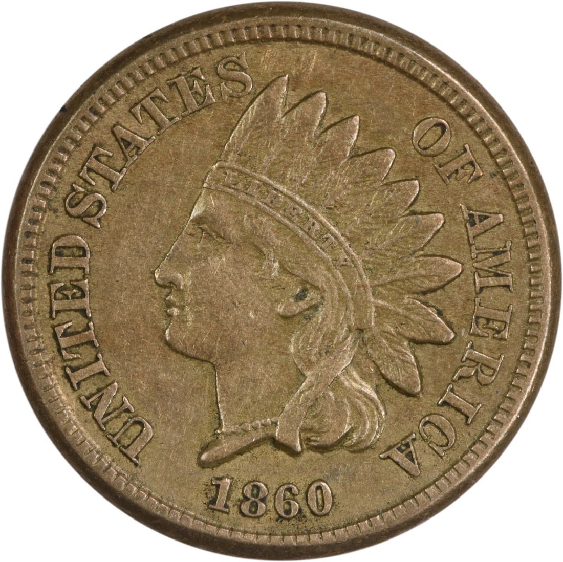 1860 Indian Head Cent EF Uncertified Philadelphia Mint: 1860 Indian Head Cent EF Uncertified Philadelphia Mint This 1860 Indian Cent is a choice example of an early American coin, featuring the iconic Indian Head design by James Barton Longacre. With a min