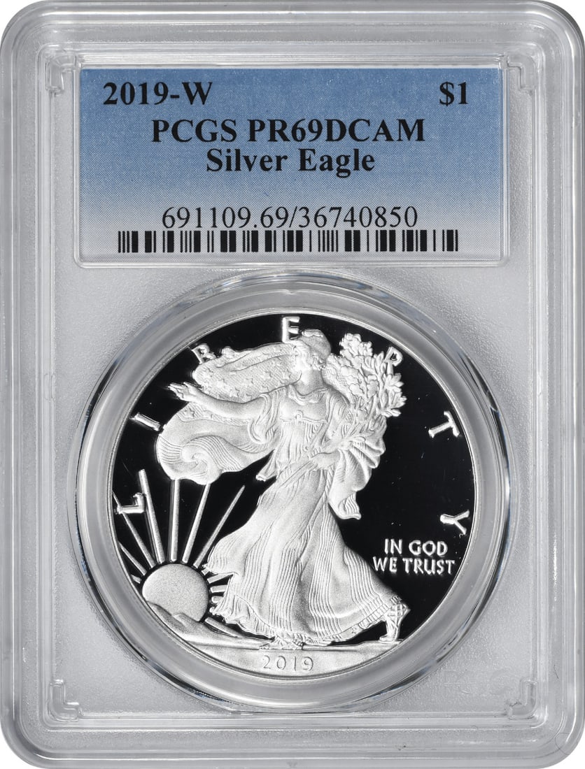 2019-W American Silver Eagle Proof PR69DCAM PCGS 1 oz Coin (1 of 2)