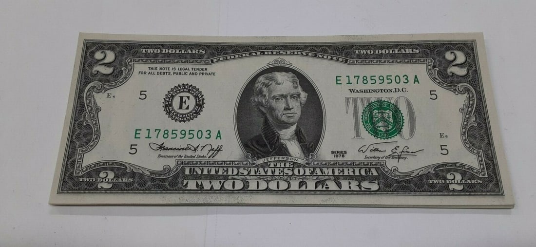 1976 $2 Federal Reserve Notes Lot of 15 Uncirculated Consecutive Serial Numbers (1 of 3)