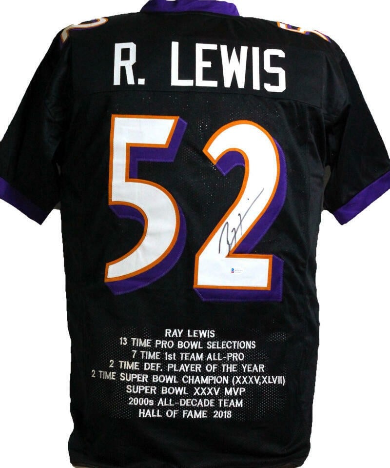 Ray Lewis Signed Baltimore Ravens Pro Style Jersey Beckett Auth (1 of 8)