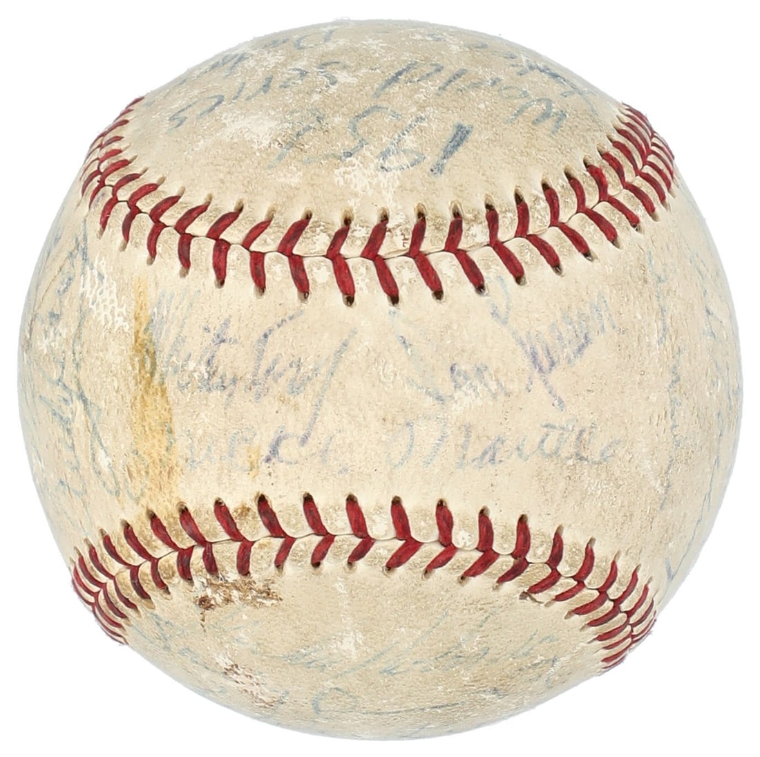 Signed 1955 World Series Baseball Jackie Robinson Mickey Mantle PSA Authenticated: Signed 1955 World Series Baseball Jackie Robinson Mickey Mantle PSA Authenticated This remarkable item is an Official National League game baseball that has been signed by 25 players from the 1955 Wor