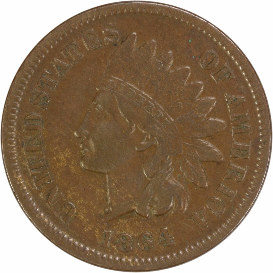 1864 Indian Head Cent With L on Ribbon Extra Fine Uncertified (1 of 2)