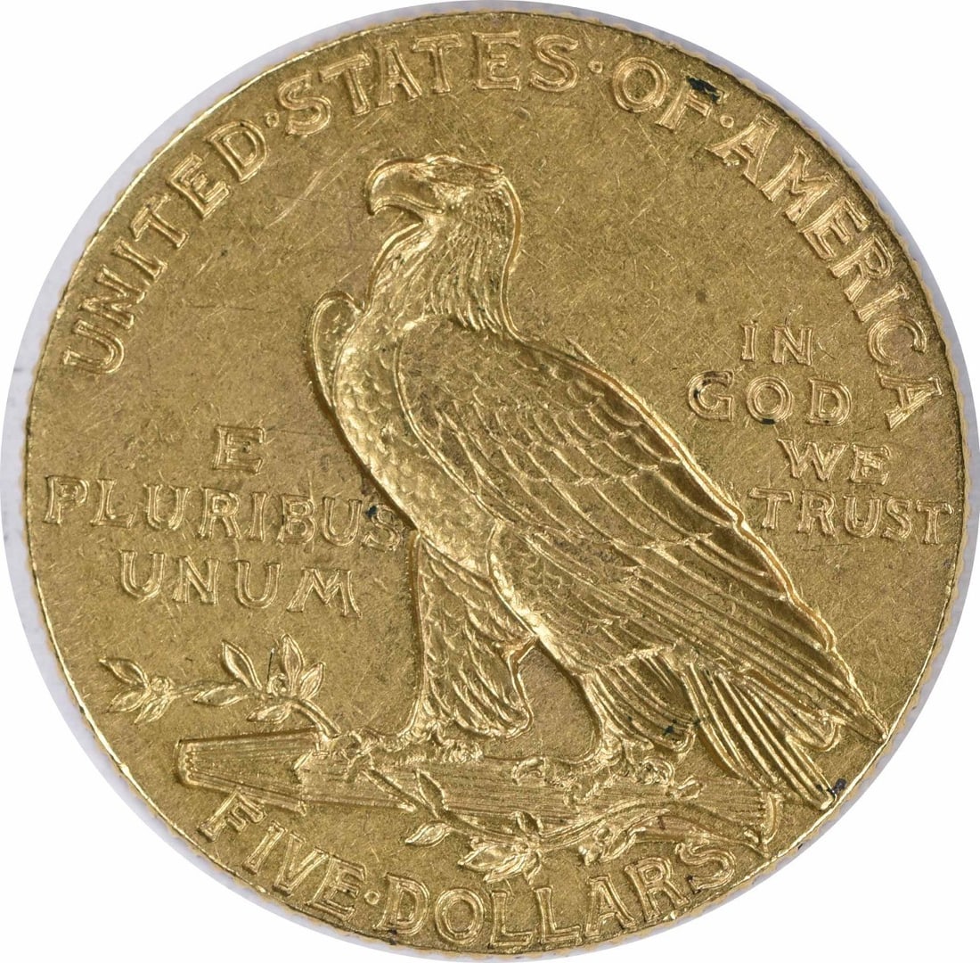 1915 $5 Gold Indian Coin Bela Lyon Pratt AU Uncertified - 2