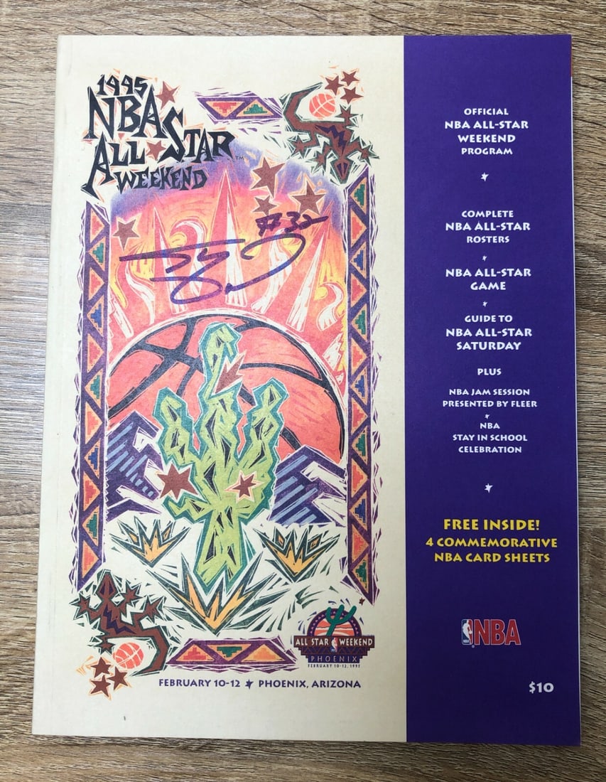 Shaquille O'Neal Signed 1995 NBA All-Star Program JSA Authenticated (1 of 3)