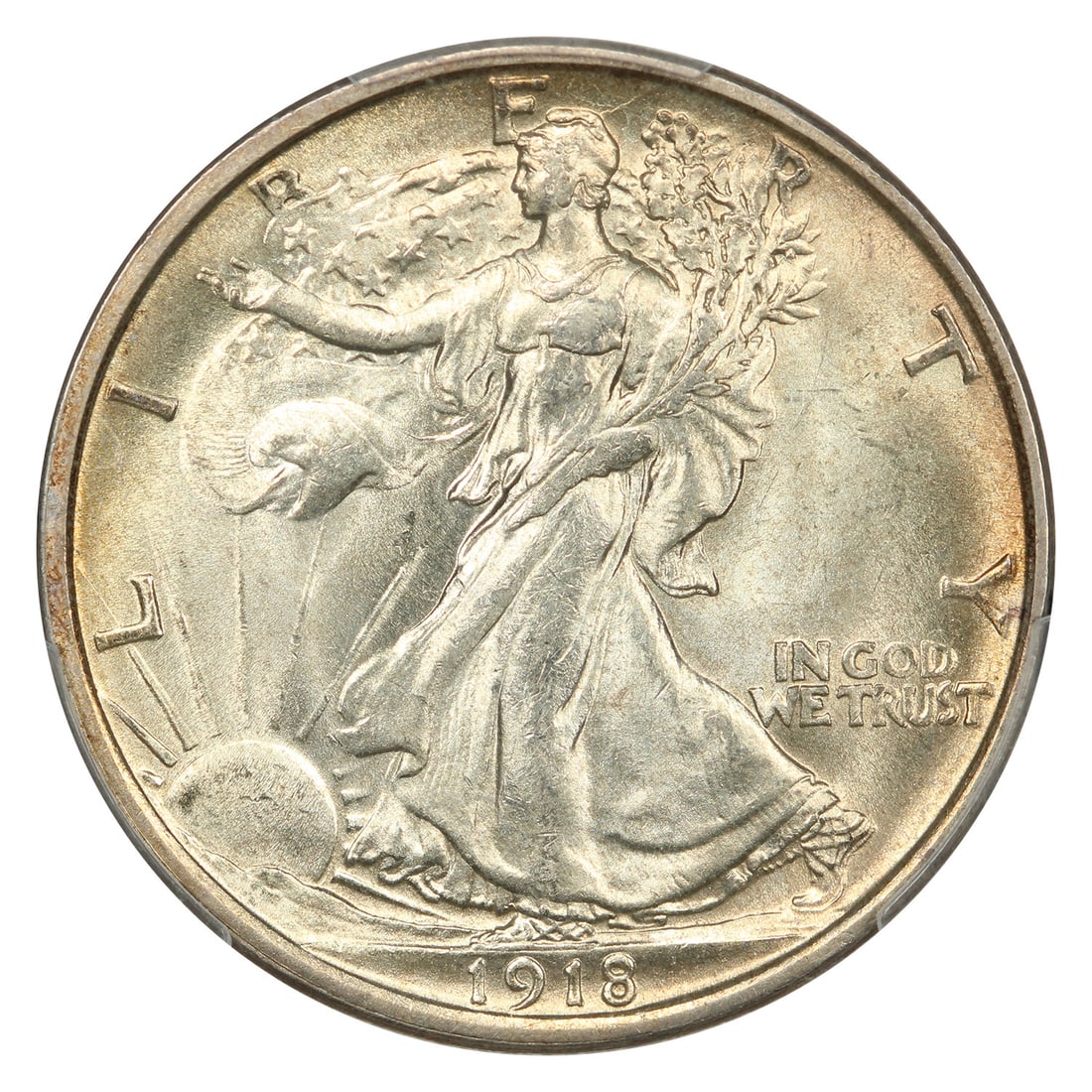 PCGS MS65 1918-D Walking Liberty Half Dollar ex D L Hansen - 3