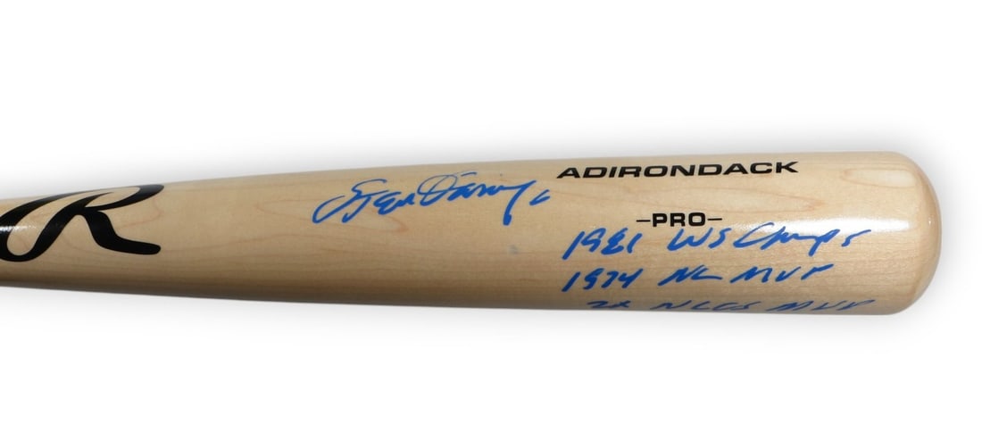 Steve Garvey Autographed Bat Dodgers #/6 JSA Authenticated Stat Inscribed (1 of 8)