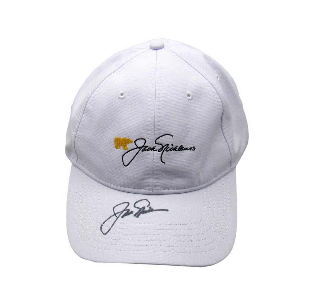 Jack Nicklaus Signed White Golden Bear Golf Hat PSA/DNA PGA Champion (1 of 8)