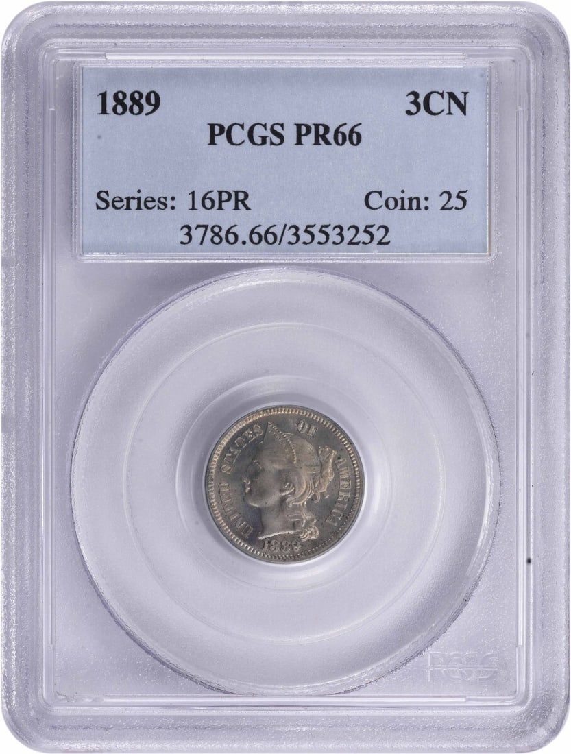 1889 Three Cent Nickel PR66 Proof PCGS Uncirculated (1 of 4)