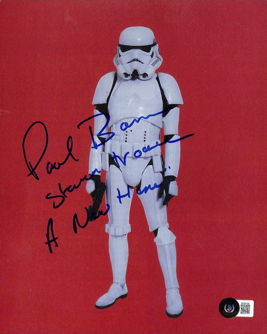 Paul Bannon Signed 8x10 Stormtrooper Photo Star Wars ANH Beckett Certified (1 of 1)