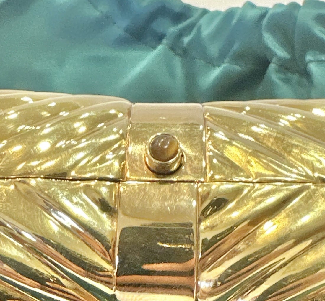 Gucci 18K Gold Tiger's-Eye Quartz Shoulder Bag with 6 Tassels - 4