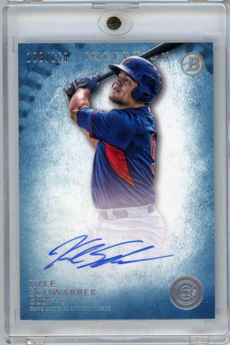 2015 Bowman Inception Kyle Schwarber Autographed Rookie Card /150 Graded Topps (1 of 2)