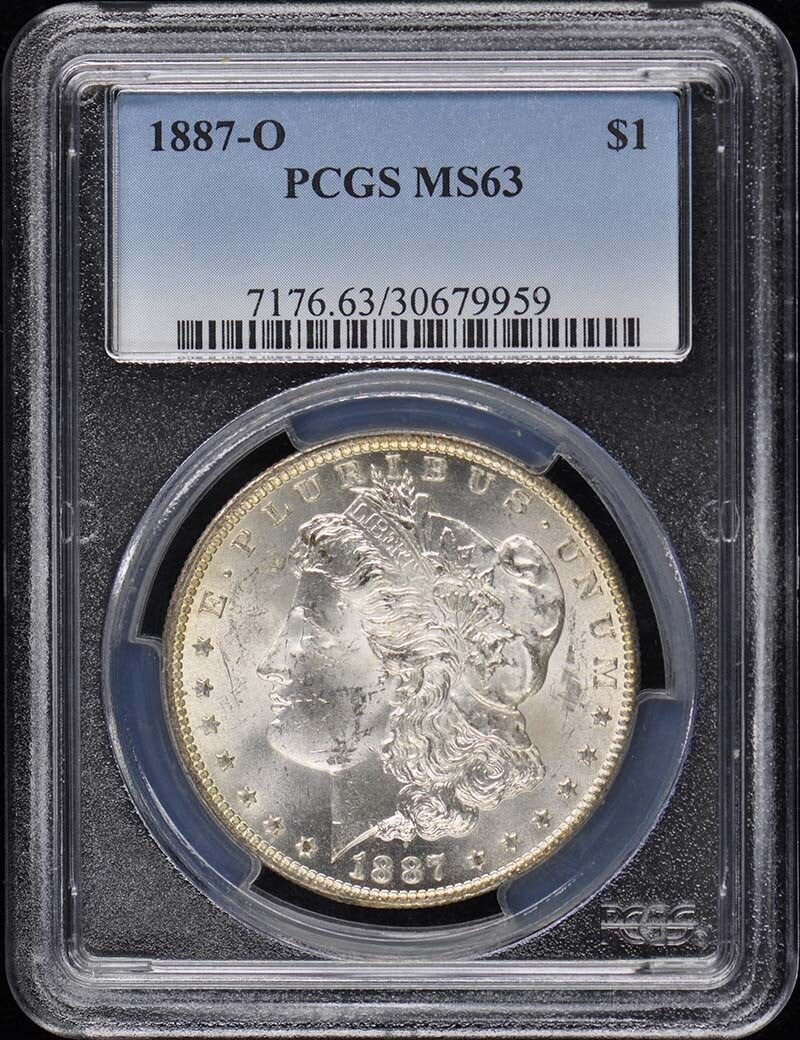 1887-O Morgan Dollar PCGS MS63 Uncirculated New Orleans Coin (1 of 2)