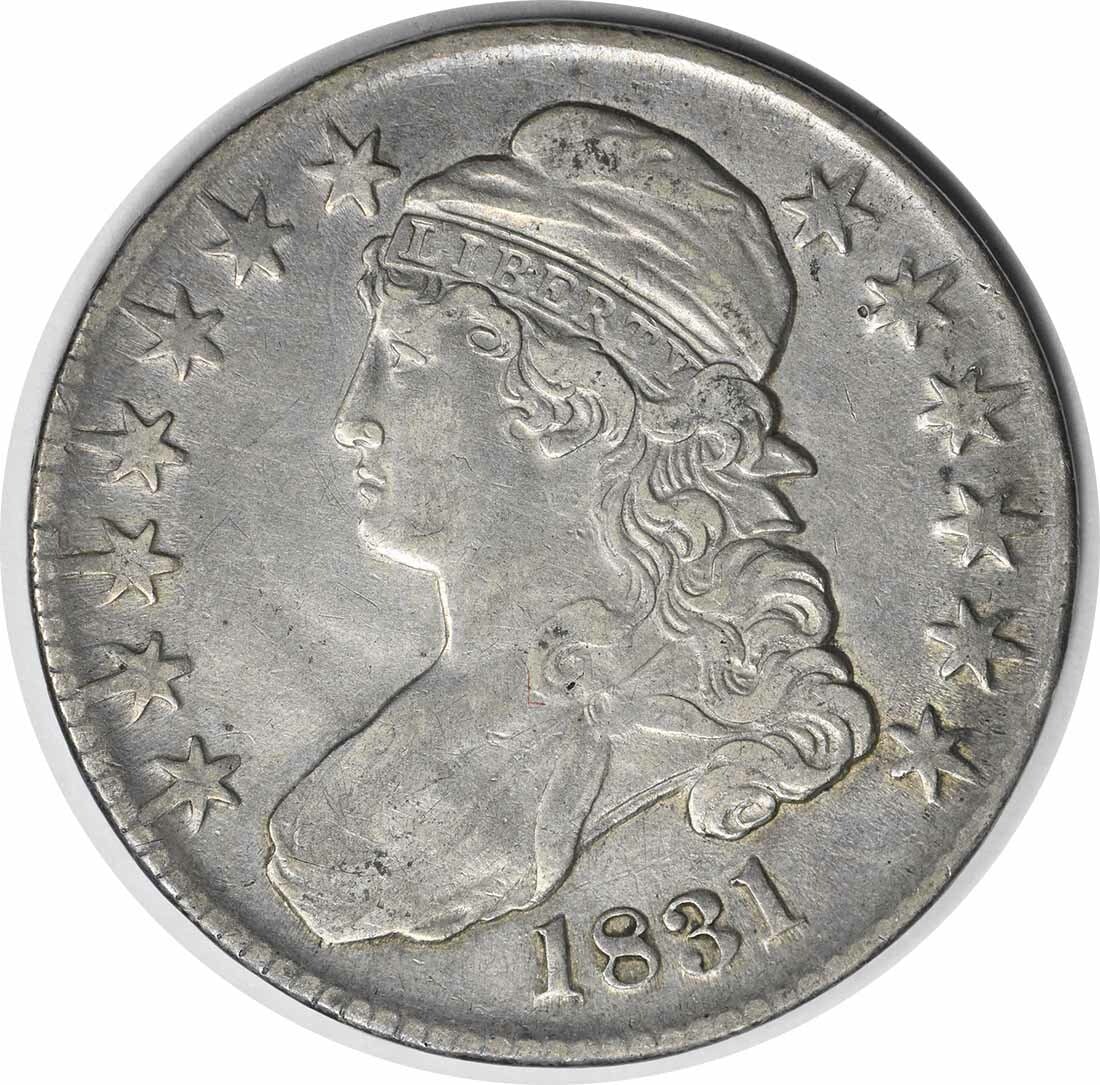 1831 Bust Half Dollar 50C John Reich XF Uncertified Silver Coin (1 of 2)