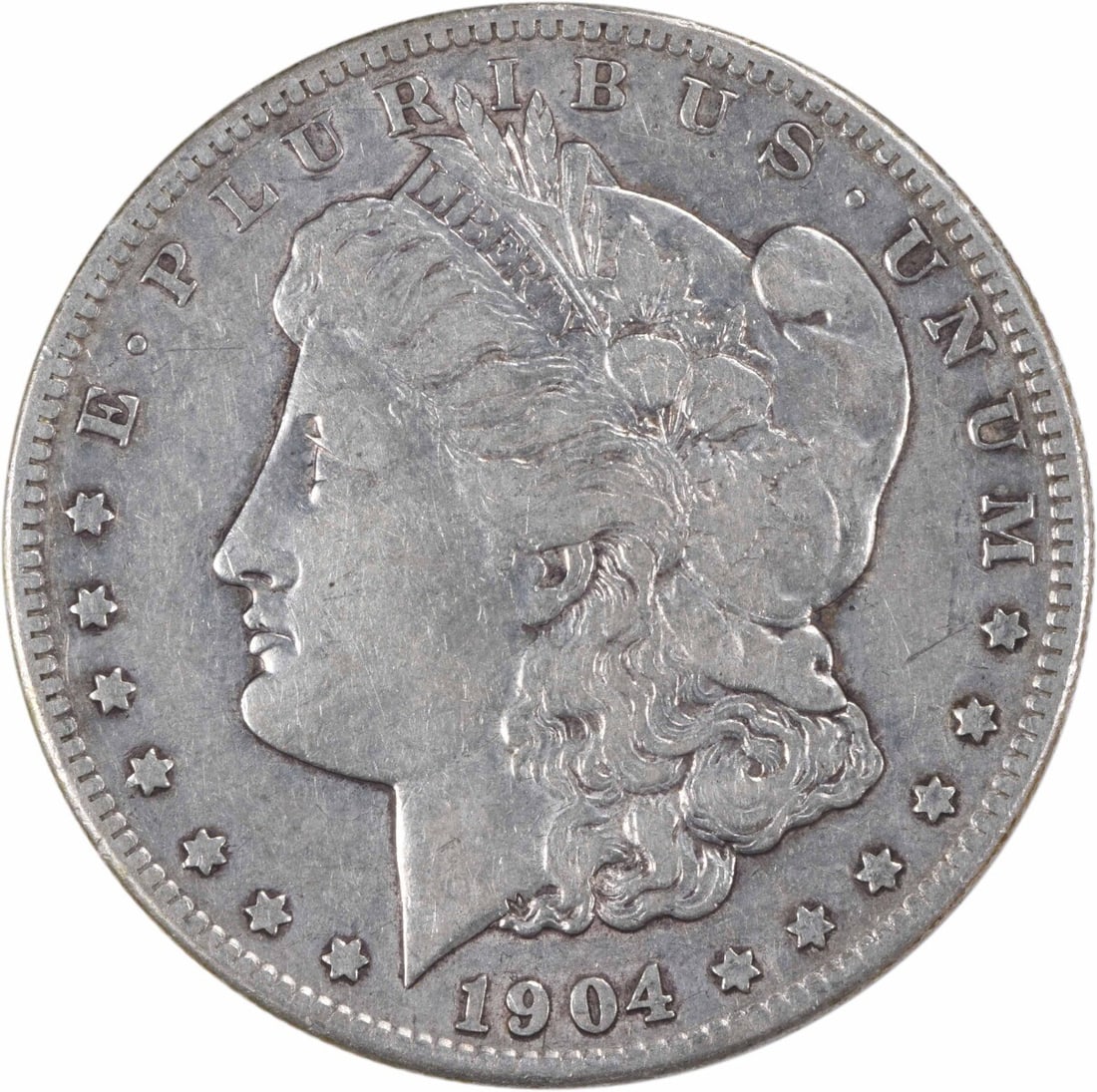 1904-S Morgan Silver Dollar VF 90% Silver San Francisco Coin (1 of 2)