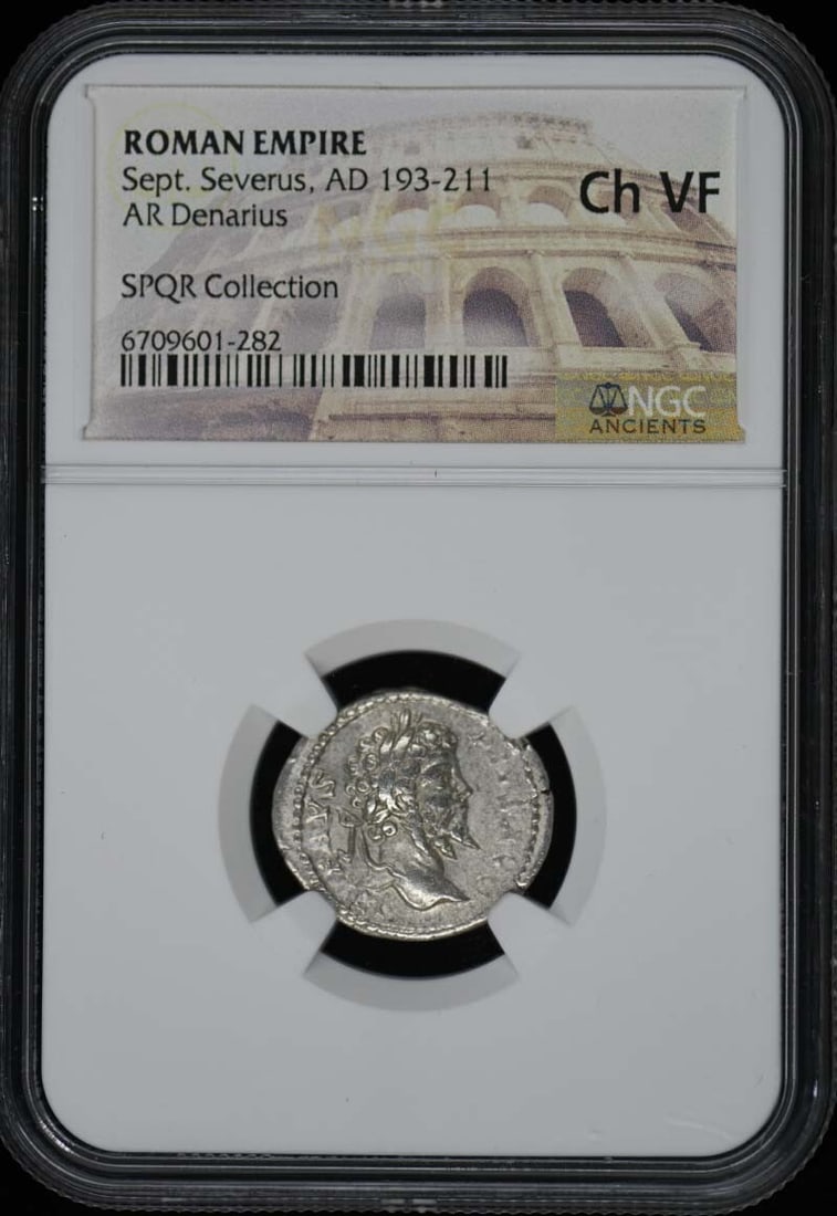 Septimius Severus Ancient Roman Denarius NGC VF30 Certified Coin (1 of 2)