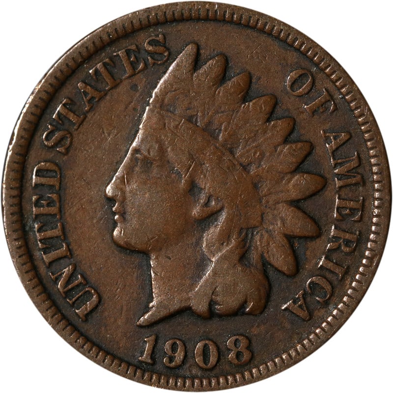 1908-S Indian Cent Key Date Copper Coin San Francisco (1 of 2)