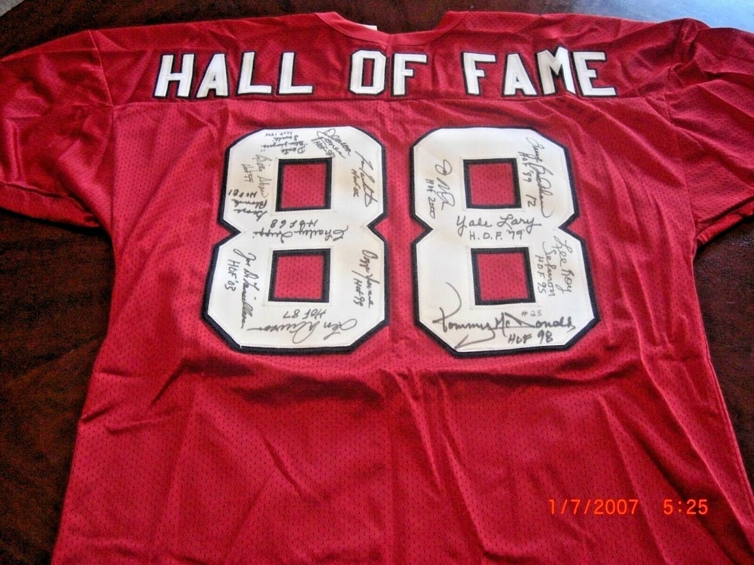 Terry Bradshaw Joe Montana George Blanda Signed Russell Jersey JSA COA (1 of 4)