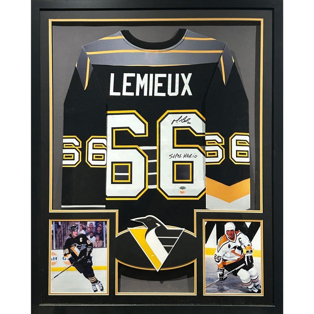 Mario Lemieux Autographed Framed Jersey Steiner Authenticated Penguins (1 of 3)